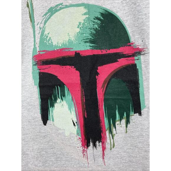Star Wars Boba Fett Mad Engine Gray Multicolor T-Shirt Kids Size XL (15-17) - Picture 3 of 7